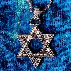 Men’s Jewish Star of David Pendant with 22” Necklace NWT